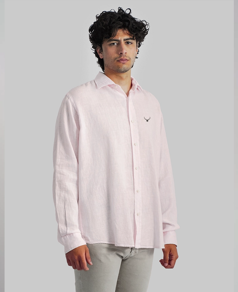 Camisa Lino Rosa