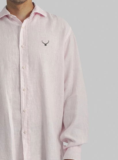 Camisa Lino Rosa - Imagen 3