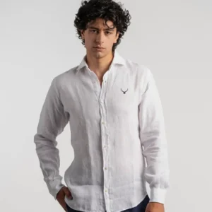 camisa lino blanca