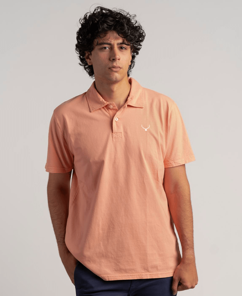 polo punto camiseta naranja
