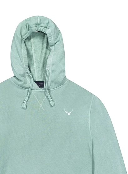 Sudadera verde con gorro - Imagen 2