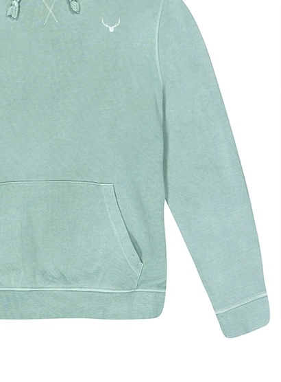 Sudadera verde con gorro - Imagen 3