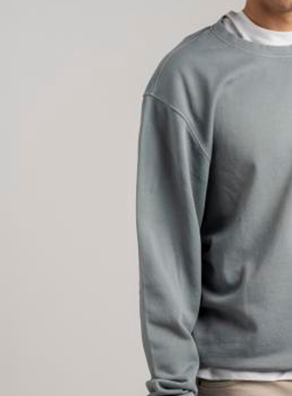 Sudadera azul sin gorro - Imagen 2